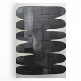 Contemporary Dining Art Pieces - Black & White Textured Abstract