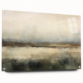 Abstract landscape wall art displayed in a side view, showcasing vibrant colors and intricate patterns on acrylic glass, secured with decorative pins. Perfect for modern home decor.