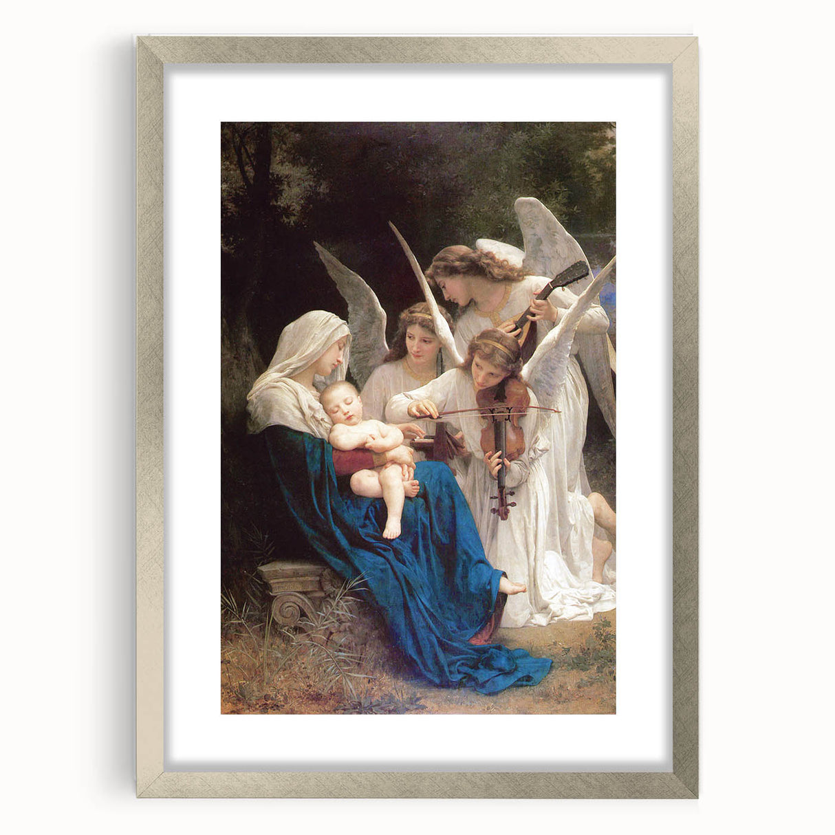Neoclassical Religious Art Print - The Virgin with Angels by Bouguereau