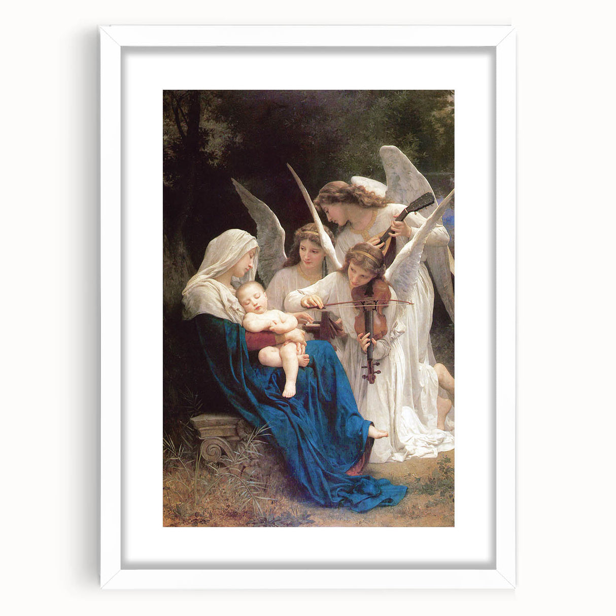 Neoclassical Religious Art Print - The Virgin with Angels by Bouguereau