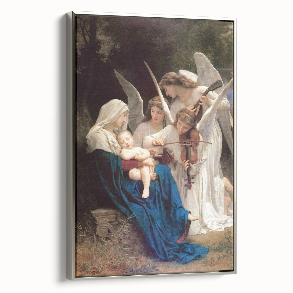 Neoclassical Religious Art Print - The Virgin with Angels by Bouguereau