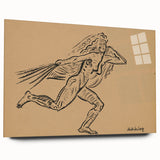 Expressionist Art: Female Figure (Wind) by Weisz-Kubínčan Print