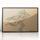 Expressionist Art: Female Figure (Wind) by Weisz-Kubínčan Print