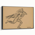 Expressionist Art: Female Figure (Wind) by Weisz-Kubínčan Print