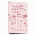 Large abstract wall art on acrylic glass depicting colorful food and drink imagery, ideal for dining room decor.