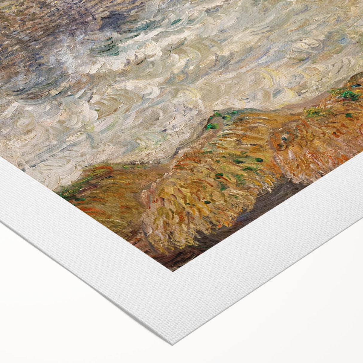 Impressionist Seascape - Monet's Stormy Sea in Étretat, Framed Print