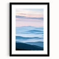 Framed countryside landscape artwork with a black matte finish, showcasing vibrant rural scenery and rich colors, ideal for home decor enhancement.