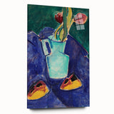 Modern Wall Art with Green Vase and Tulips - Abstract Contemporary Art Print