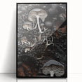 Large abstract wall art in black and white tones, framed in acrylic, ideal for modern living room decor.