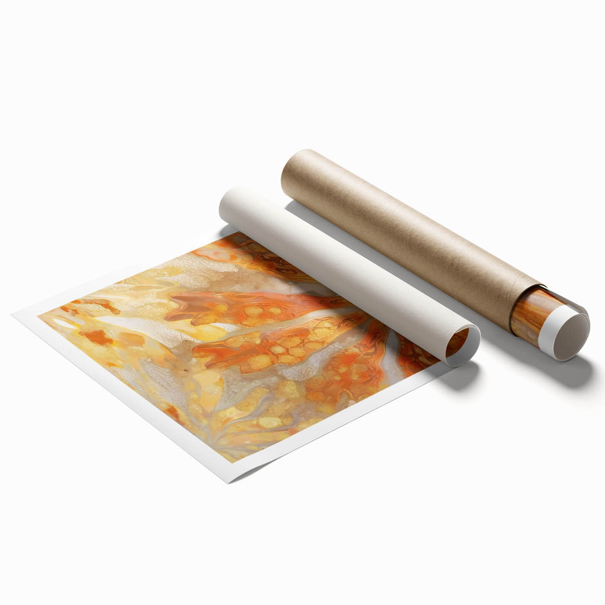 Extra large rolled print featuring close-up floral art in vibrant colors, ideal for classy bathroom wall art.