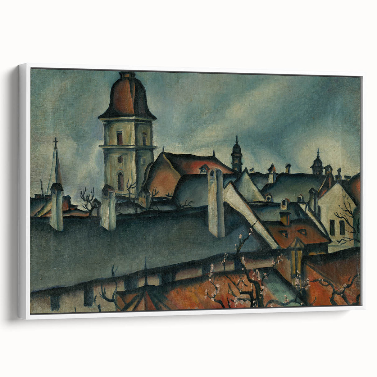 View of Košice Realism Art Print - Classical Realism Canvas Wall Decor