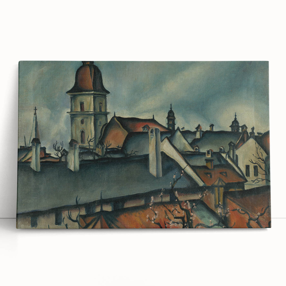 View of Košice Realism Art Print - Classical Realism Canvas Wall Decor
