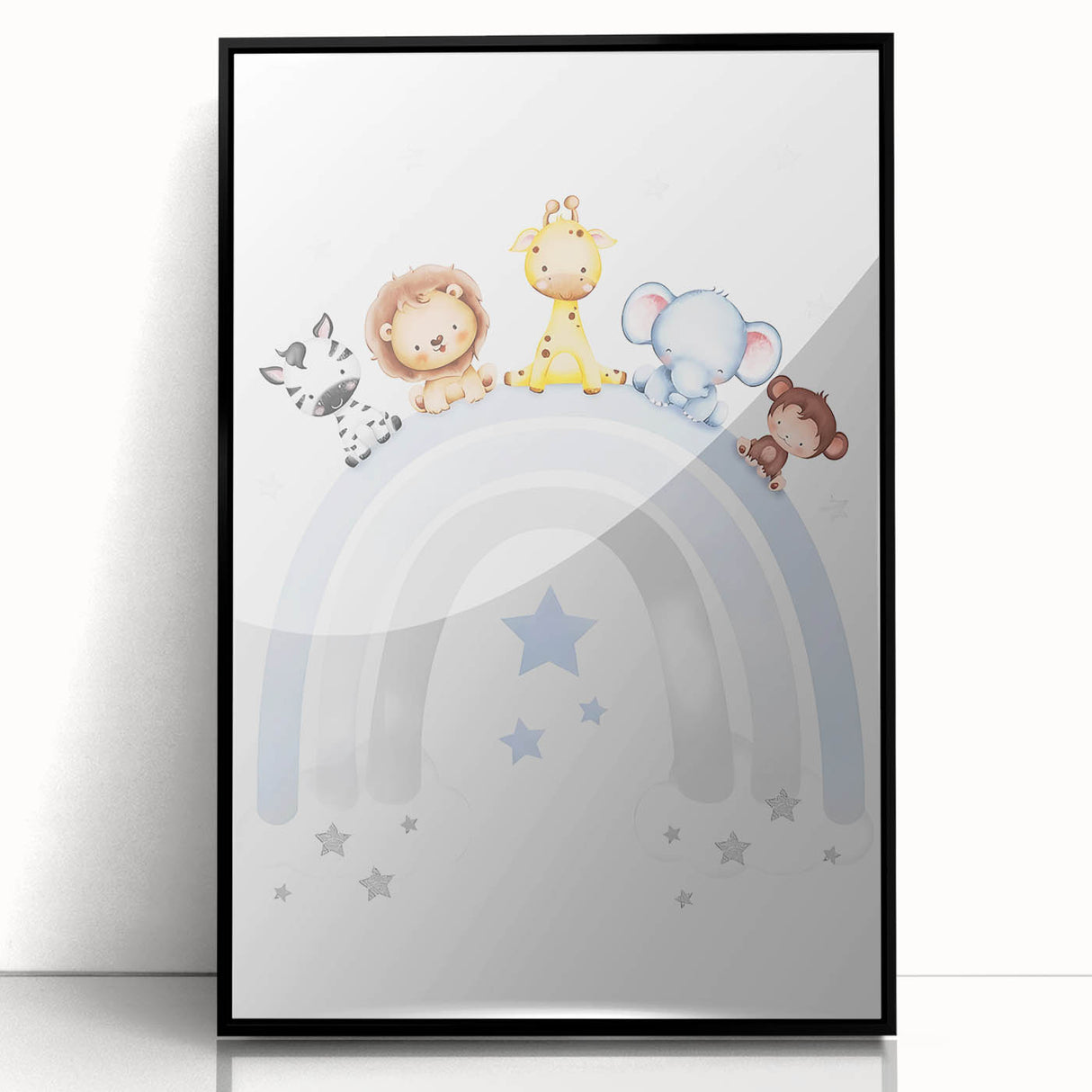 Safari Animal Nursery Wall Art - Baby Room Decor Print