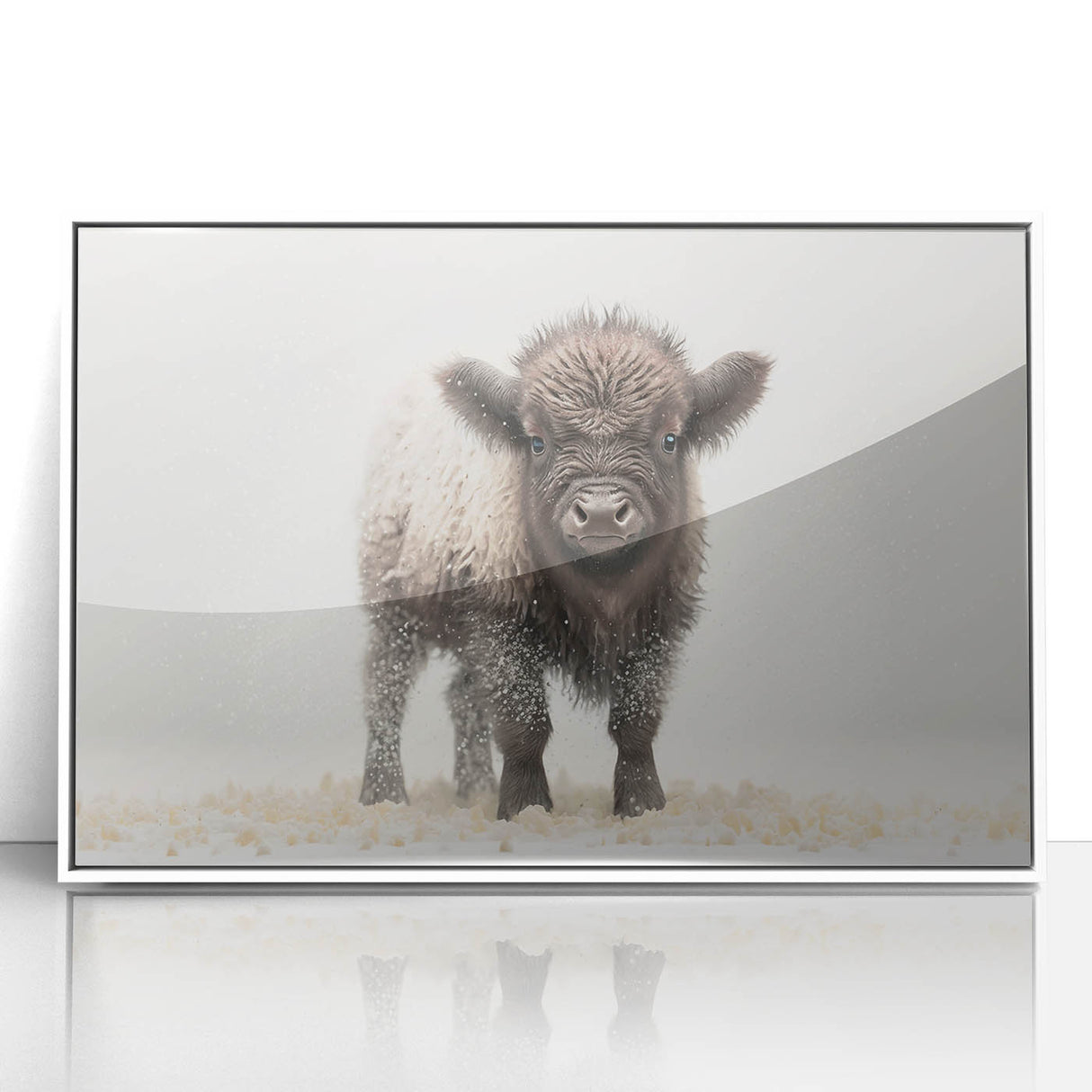 Adorable Baby Bison Wall Art - Perfect for Kids Room Decor