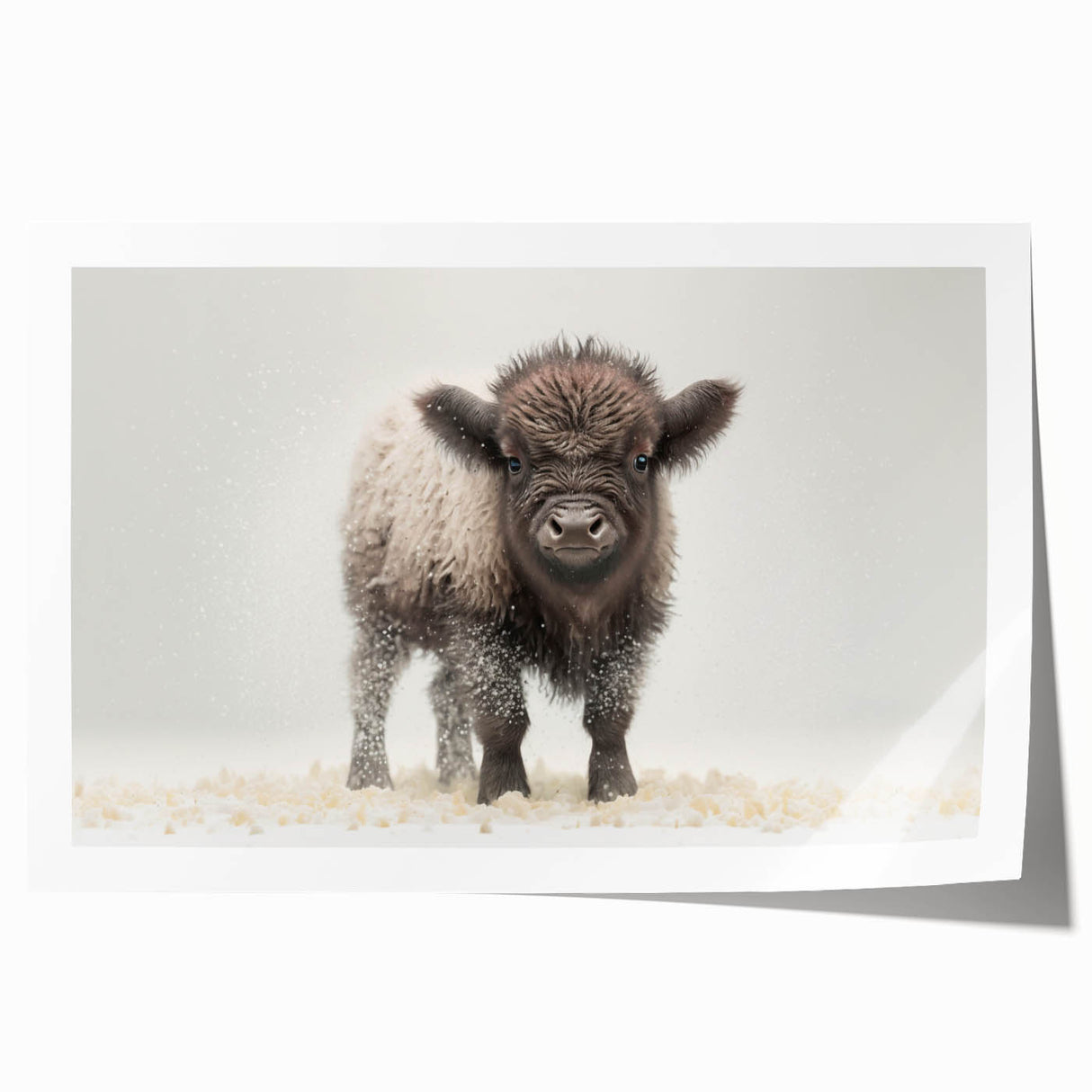 Adorable Baby Bison Wall Art - Perfect for Kids Room Decor