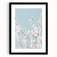 Extra large abstract art print featuring colorful, textured spring-themed imagery on a black framed canvas.