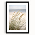 Extra large abstract art print featuring vibrant summer hues on a textured canvas, framed in black.