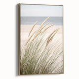 Framed canvas of a vintage landscape painting featuring a summer scene in muted earth tones, ideal for bedroom wall decor.