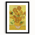 Extra large colorful art print of abstract design with textured details on a black framed canvas.