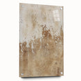 Abstract wall art featuring colorful strokes in a fluid design, displayed in a side view with acrylic glass and metal pins for mounting. Perfect for modern home decor.