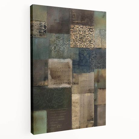 Abstract wall art featuring colorful strokes in vibrant shades of blue, pink, and yellow, printed on a stretched canvas, showcasing a modern aesthetic ideal for contemporary decor.