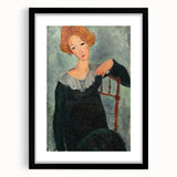 Modern Wall Art: Woman with Red Hair - Elegant Abstract Portrait