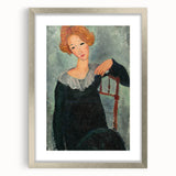 Modern Wall Art: Woman with Red Hair - Elegant Abstract Portrait