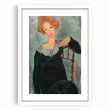 Modern Wall Art: Woman with Red Hair - Elegant Abstract Portrait