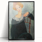 Modern Wall Art: Woman with Red Hair - Elegant Abstract Portrait