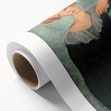 Modern Wall Art: Woman with Red Hair - Elegant Abstract Portrait