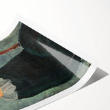 Modern Wall Art: Woman with Red Hair - Elegant Abstract Portrait