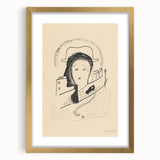 Modern Wall Art: Couple - Minimalist Abstract Line Drawing Print