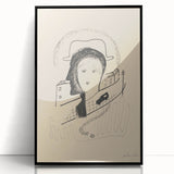 Modern Wall Art: Couple - Minimalist Abstract Line Drawing Print