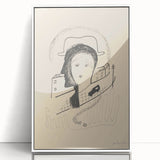 Modern Wall Art: Couple - Minimalist Abstract Line Drawing Print