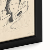 Modern Wall Art: Couple - Minimalist Abstract Line Drawing Print