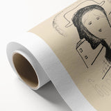 Modern Wall Art: Couple - Minimalist Abstract Line Drawing Print