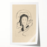 Modern Wall Art: Couple - Minimalist Abstract Line Drawing Print