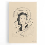 Modern Wall Art: Couple - Minimalist Abstract Line Drawing Print