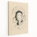 Modern Wall Art: Couple - Minimalist Abstract Line Drawing Print