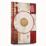 Abstract wall art featuring colorful strokes in vibrant hues, displayed in a side view on acrylic glass, showcasing modern design and artistic flair. Perfect for contemporary home decor.