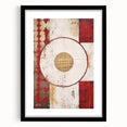 Abstract wall art featuring bold, colorful strokes in a black frame with a mat, ideal for modern home decor. Perfect for adding a contemporary touch to any room.
