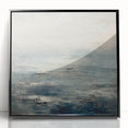 Framed abstract wall art featuring fluid black strokes on a textured background, elegantly displayed in a sleek black frame, perfect for modern home decor.