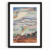 Modern Wall Art: The Rainbow - Vibrant Landscape Watercolor Print