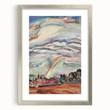 Modern Wall Art: The Rainbow - Vibrant Landscape Watercolor Print