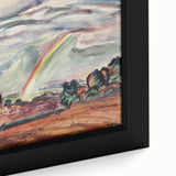 Modern Wall Art: The Rainbow - Vibrant Landscape Watercolor Print