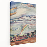 Modern Wall Art: The Rainbow - Vibrant Landscape Watercolor Print