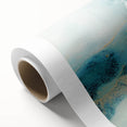 Abstract wall art featuring vibrant strokes of blue, orange, and yellow on rolled canvas, ideal for modern decor. Packaged securely in a sturdy tube for delivery.