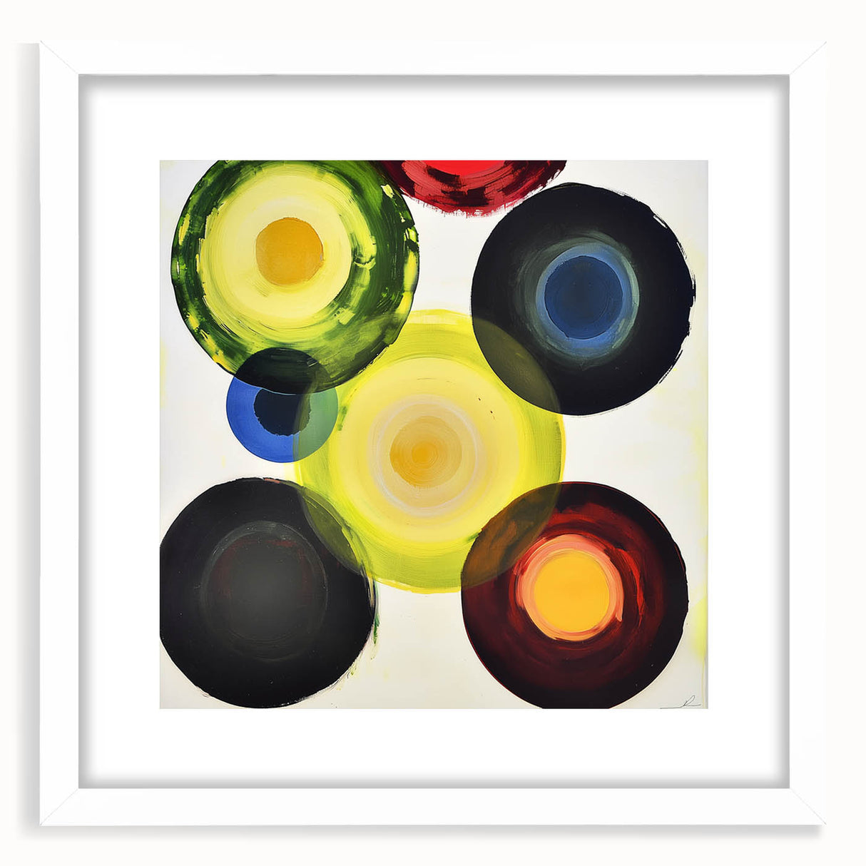 Abstract geometric frame design in white with a mat, showcasing sharp angles and modern aesthetics, ideal for contemporary home decor or art display.