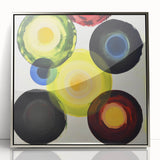 Framed acrylic artwork showcasing a modern abstract geometric design in silver tones, ideal for contemporary home decor. Features sharp lines and a sleek finish, enhancing any interior space.