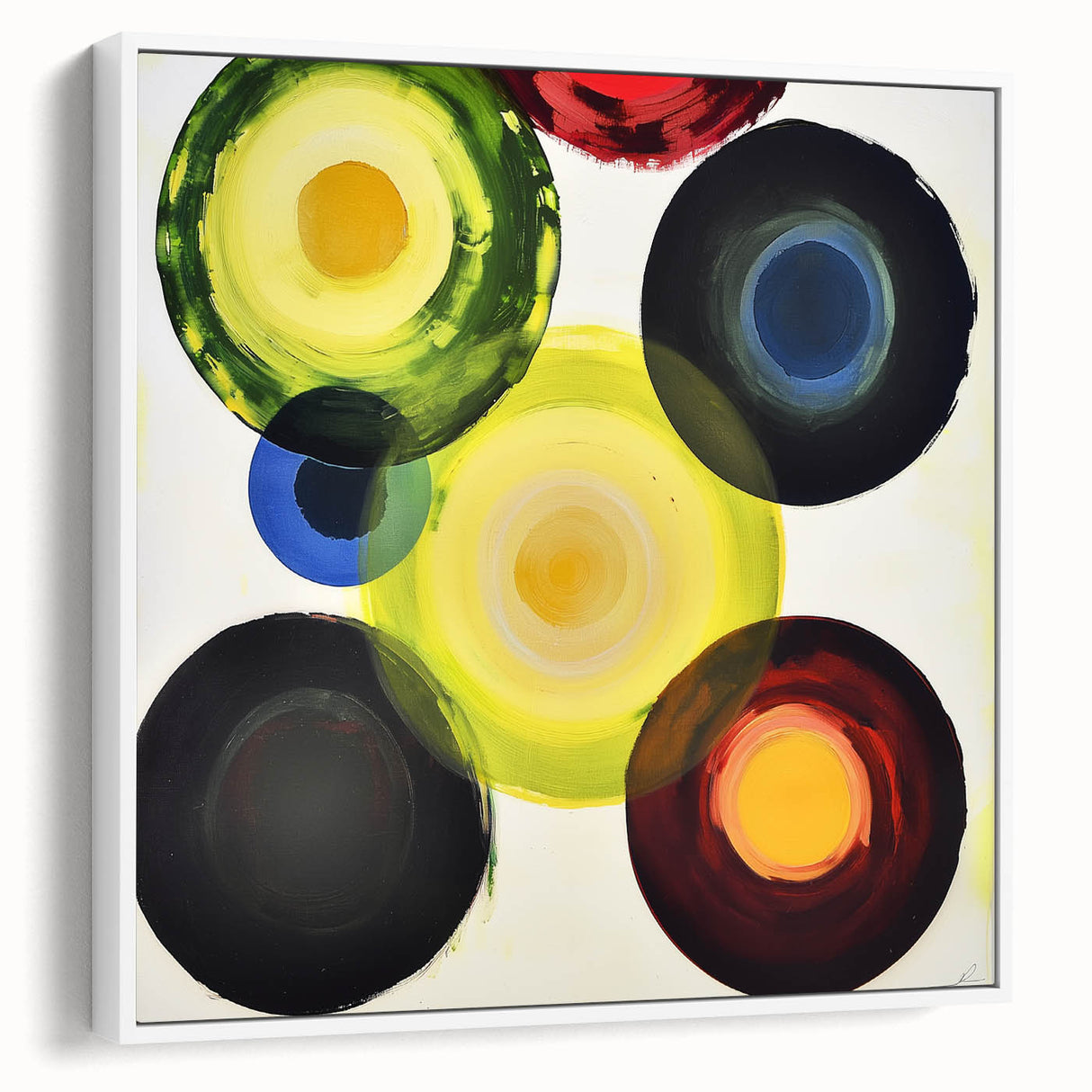 Framed abstract geometric canvas art in white, showcasing sharp angles and modern design elements, perfect for contemporary home decor. Ideal for art enthusiasts seeking stylish wall accents.